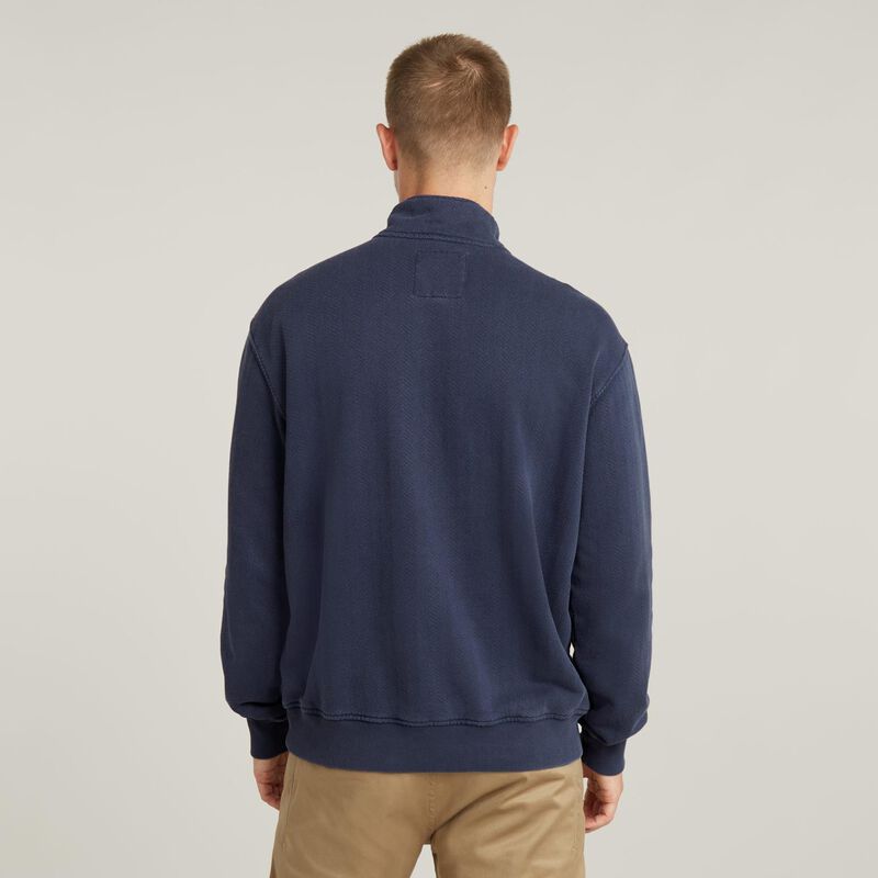 G-Star Washed Half Zip Relaxed Sweater image number 1